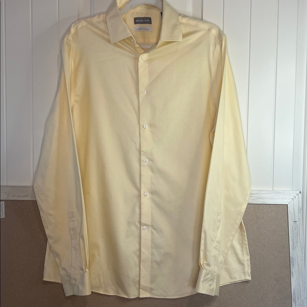 Micheal Kors Soft Yellow Dress Shirt